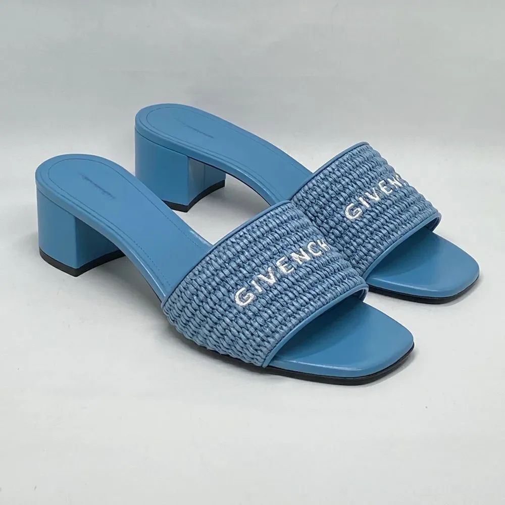 Givenchy Logo Raffia Slide Sandals size 39 - Picture 2 of 16